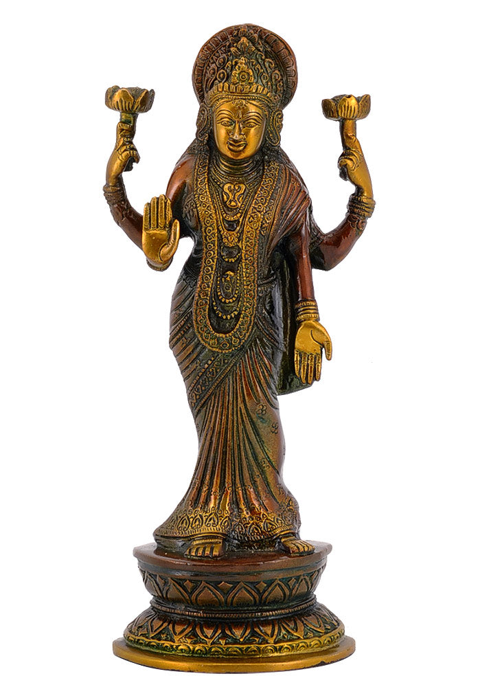 Standing Lakshmi Brass Statue