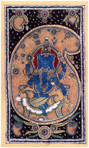 Paisley Ganesha - Cotton Kalamkari Painting