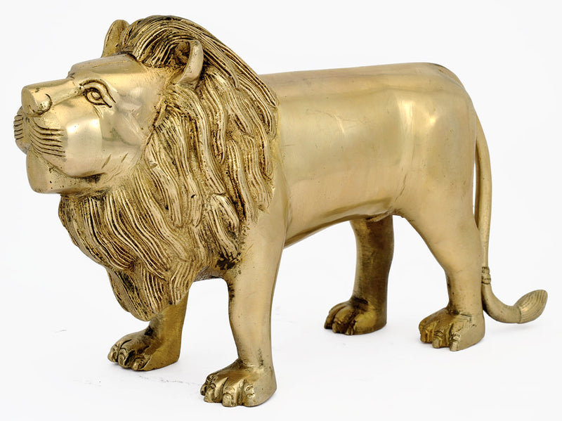 Standing Lion Statuette 10.50"