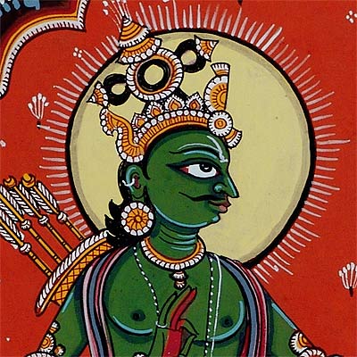 'Lord Rama' Vishnu Dashaavtar Patachitra Painting