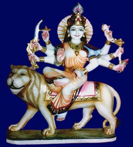 Durga Mata - Marble Statue