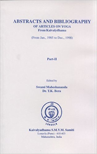 Abstracts and Bibliography of Articles on Yoga Part - II