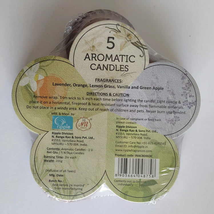 Aromatic Candles Gift Set (Pack of 5)