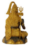Antiquated Brass Hindu God Lord Shiva Sculpture with Trident (13.50 inches Height)