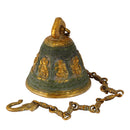 Ashta Ganesha in Antique Green Finish Brass Bell