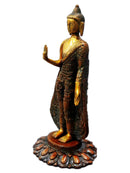 Standing Buddha with Ashtamangala Carved on His Robe