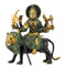 Ashta Bhuja Durga Brass Statue in Black Finish