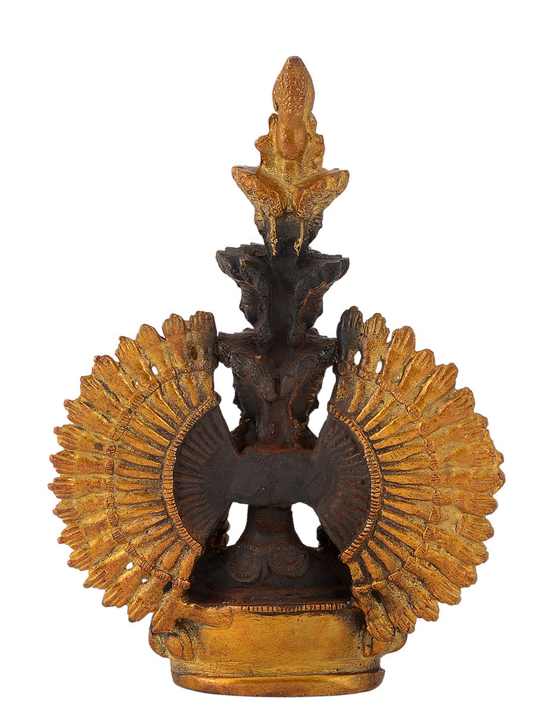 Tibetan Buddhist Deity Thousand-Armed Avalokiteshvara Brass Statue