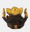 Lord Ganesha Write Mahabharata Brass Statue in Brown Finish