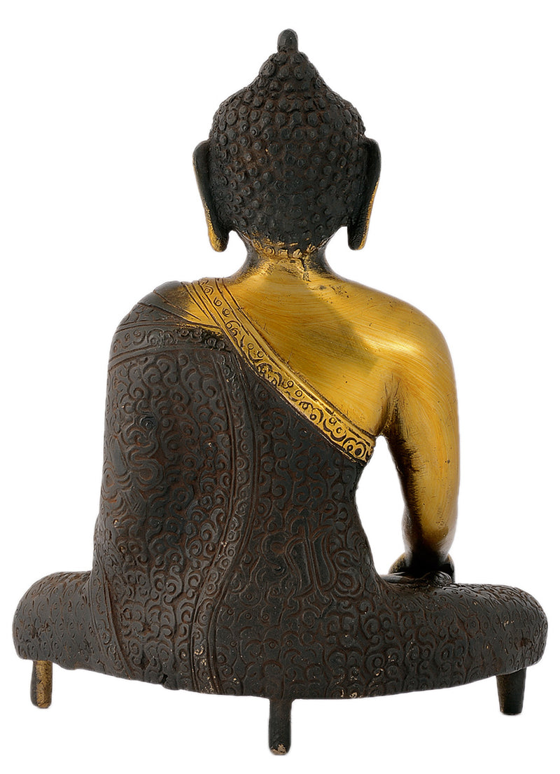 Blessing Gautam Buddha Handmade Showpiece Brass Statue for Home & Office
