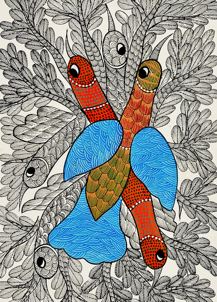 TEEPRO Bird - Gond Painting
