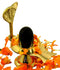 Black Shivling with Brass Trishul Jalahari Yoni, Plate, Kalash with Stand
