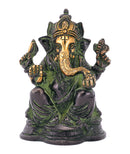 Chaturbhuj Lord Ganesh - Brass Statue