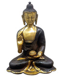 Vitarka Mudra Teaching Buddha Brass Sculpture (6 Inch)