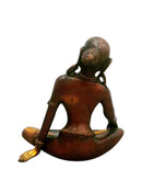 Steated Goddess Tara Brass Statue (5.25 Inch)