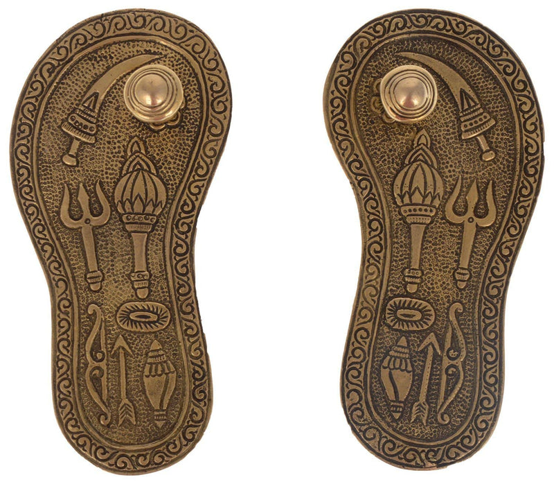Hand-crafted God Charan Paduka Brass