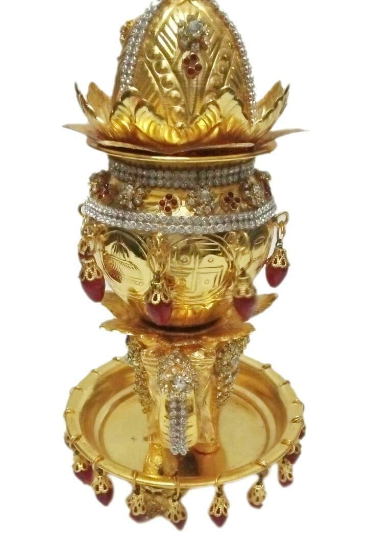 Brass Mangal Kalash for Pooja in Home Temple