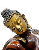 Handcrafted Lord Buddha Resting on Knee Brass Statue