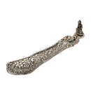 Lord Buddha White Silver Metal Incense Holder (Agarbatti Stand)