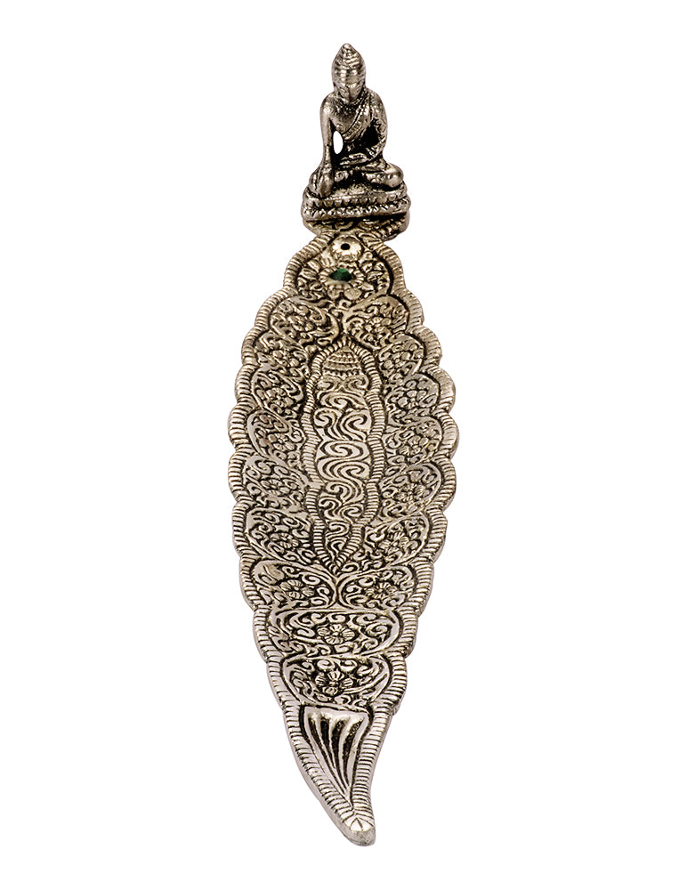 Lord Buddha Agarbatti Stand India White Metal Incense Holder