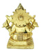 Chaturbhuj Lord Ganesh Small Brass Statue