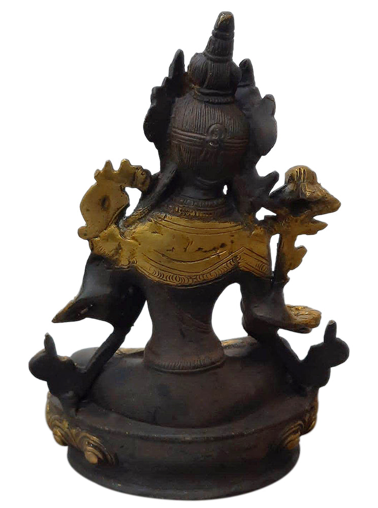 Tibetan Buddhist Goddess Green Tara Brass Statue