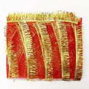 Chunni with Golden Emdroidery and Lace to Used for Various Hindu Puja