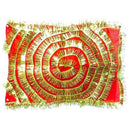 Chunni with Golden Emdroidery and Lace to Used for Various Hindu Puja