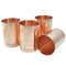 Copper Glass Tumbler Cup Drinkware Set of 4
