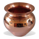 Handmade Copper Kalash with Brass Bell Combo