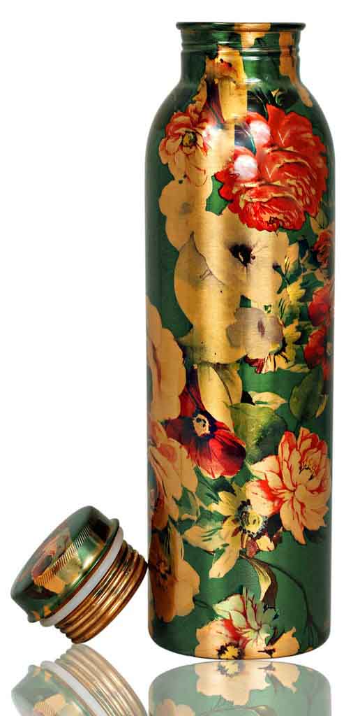 Handmade Printed Designer Copper Bottle 550 ml