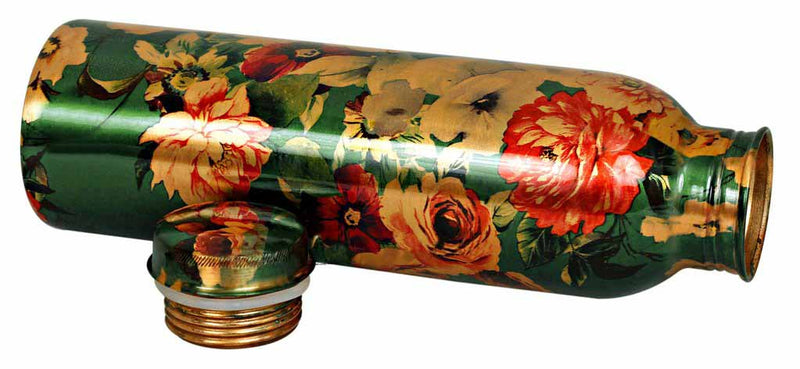 Handmade Printed Designer Copper Bottle 550 ml