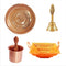 Copper Puja Thali, Garuda Ganti, Panch patra & Yagya Hawan Kund