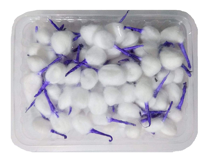 Cotton Wicks Purple Color Small - 100 Pcs