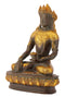 Medicine Buddha Brass Statue Handmade Buddhism Shakyamuni Sitting Sculpture Idol Religious Antique Decor Figurine