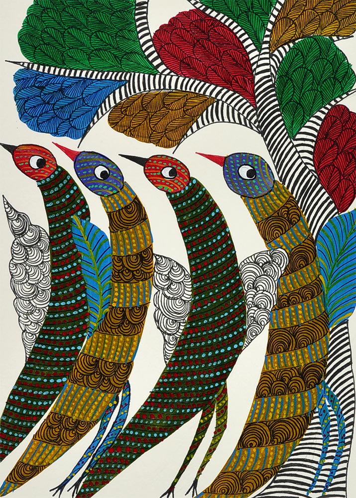 Birds Gond Painting