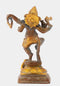 Dancing Lord Ganesha Small Brass Sculpture in Brown Finish