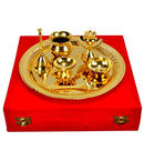 Gold Plated Decorative Divine Pooja Thali Set