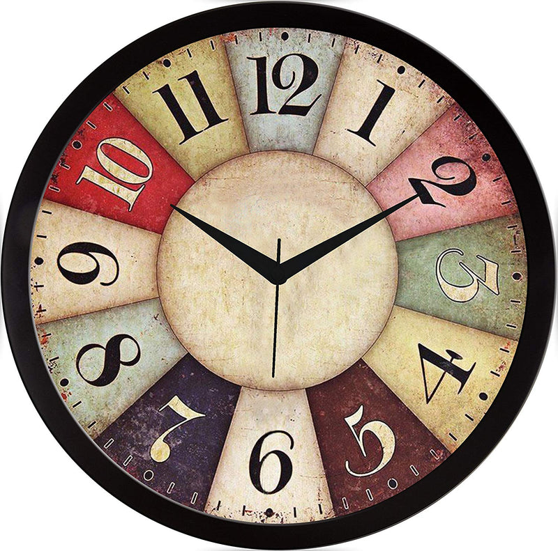 Ethnic Designer Wall Clock with Glass for Home & Offices