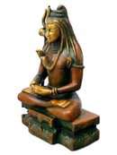 Yogiraj Shiva Brass Statue in Brown Finish