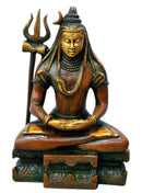 Yogiraj Shiva Brass Statue in Brown Finish