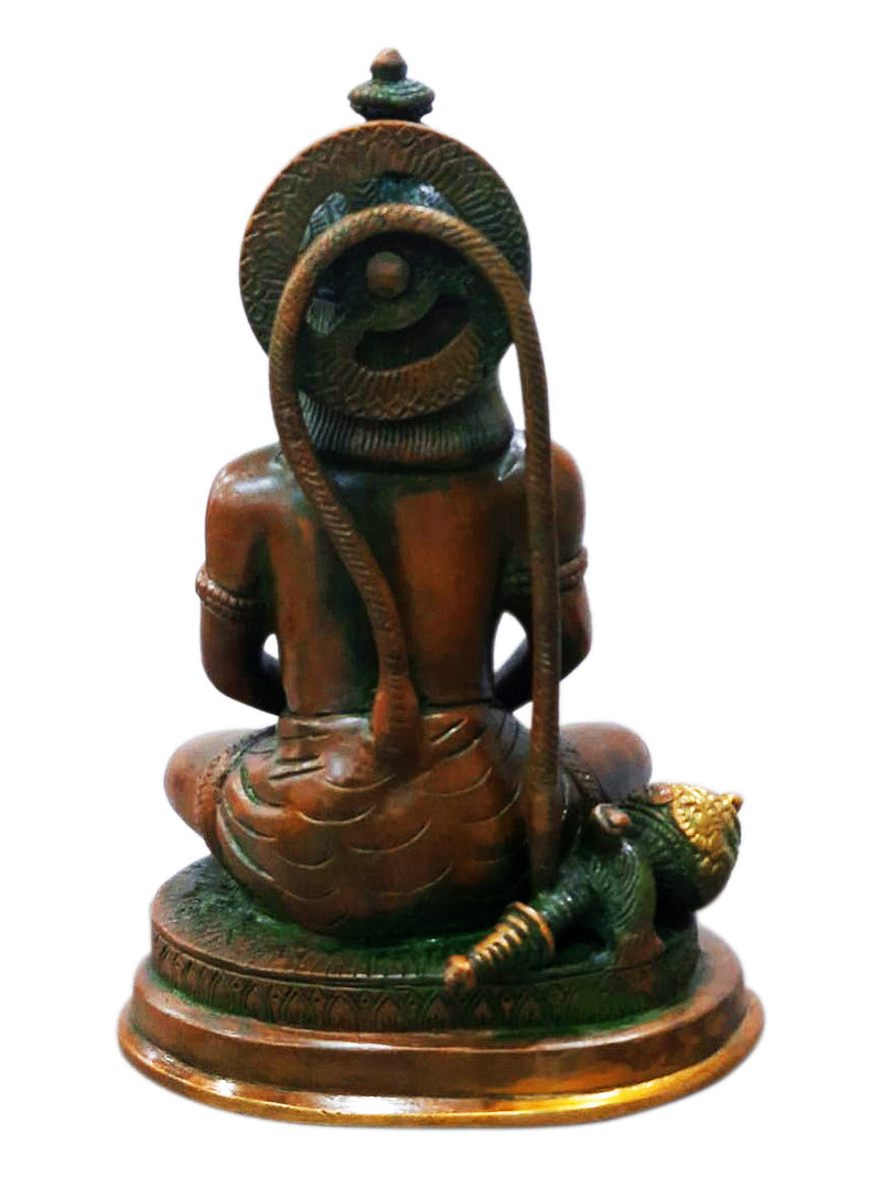 Meditation Lord Hanuman Brass Sculpture