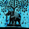 Tree of Life with Elephant Tie Dye Cotton Tapestry Wall Hanging
