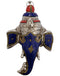 Decorative Ganesha Mask - White Metal Wall Hanging