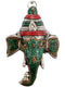 Lord Ganesha White Metal Mask Hanging