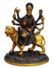 Goddess Durga Metal Brass Sculpture, H: 5.75 Inches, W: 1.1 Kg