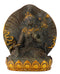 Tibetan Goddess Green Tara Antique Finish Brass Sculpture