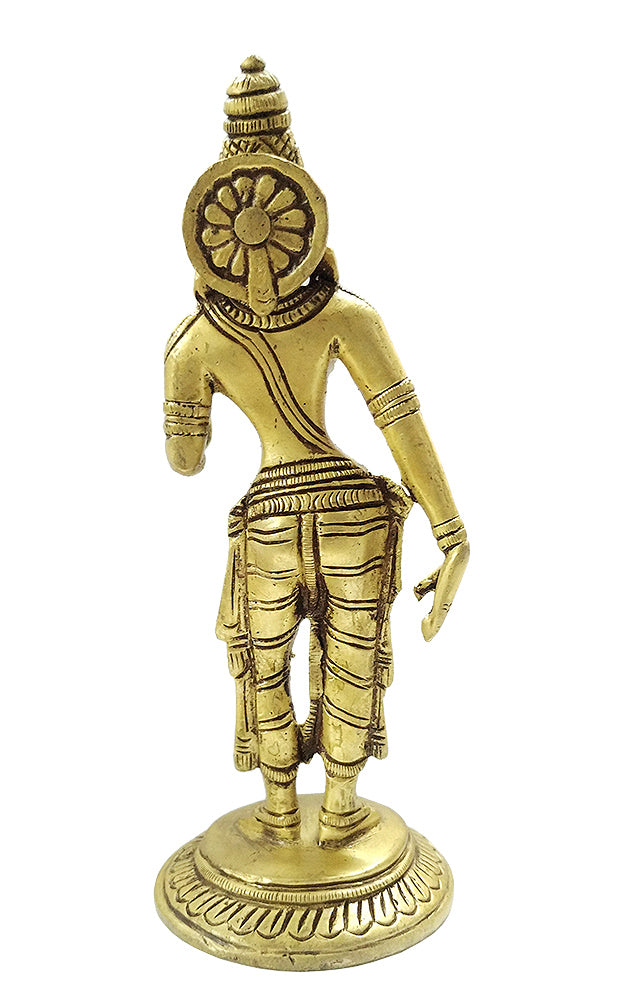 Standing Goddess Parvati Brass Statue