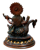 Devi Saraswati Seated on Swan Brass Statue