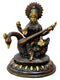 Devi Saraswati Seated on Swan Brass Statue